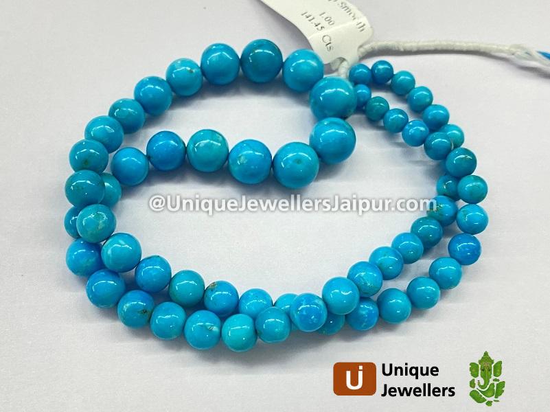 Turquoise Arizona Smooth Balls Beads